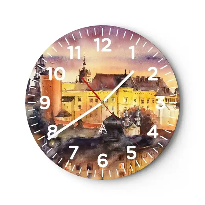 Reloj de pared – Reloj de vidrio – Una historia y un cuento – 40×40 cm