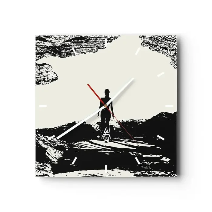 Reloj de pared – Reloj de vidrio – Una nueva mirada – 40×40 cm