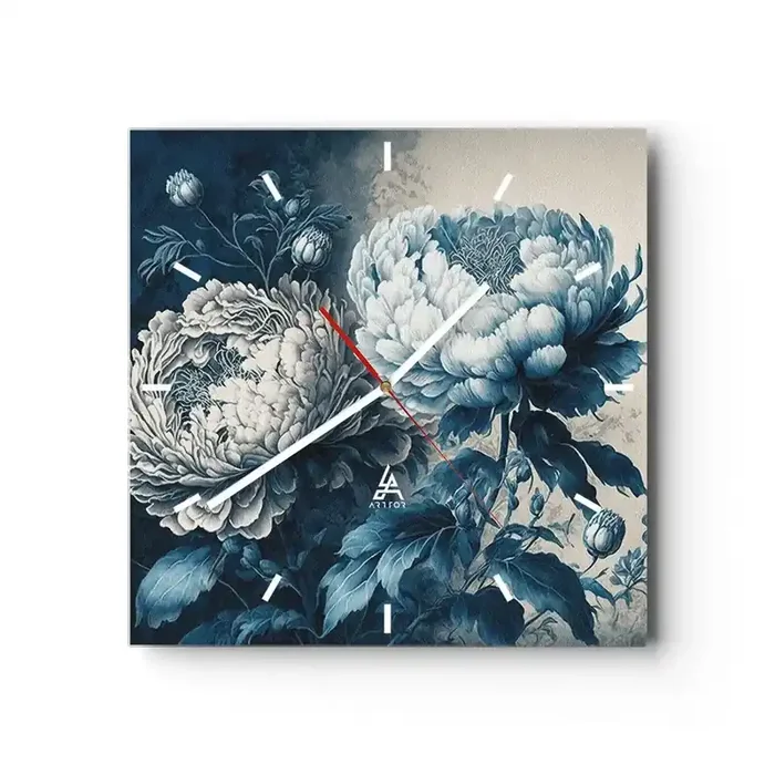 Reloj de pared – Reloj de vidrio – Una pareja unida – 40×40 cm