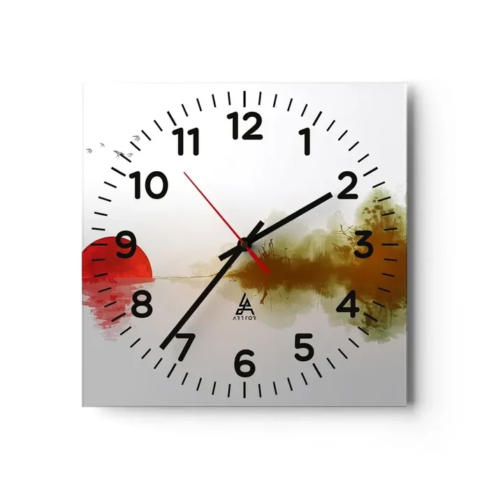 Reloj de pared – Reloj de vidrio – Una promesa de paz – 30×30 cm