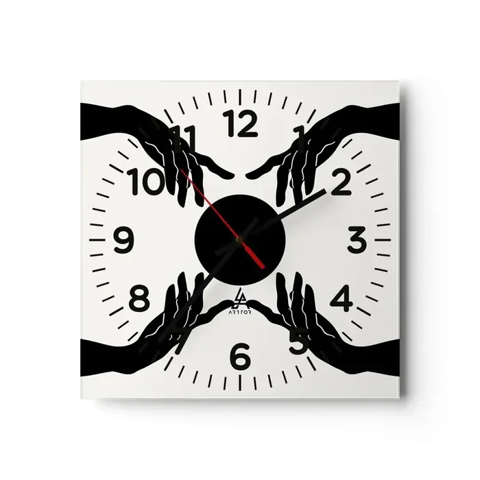 Reloj de pared – Reloj de vidrio – Una señal secreta – 30×30 cm