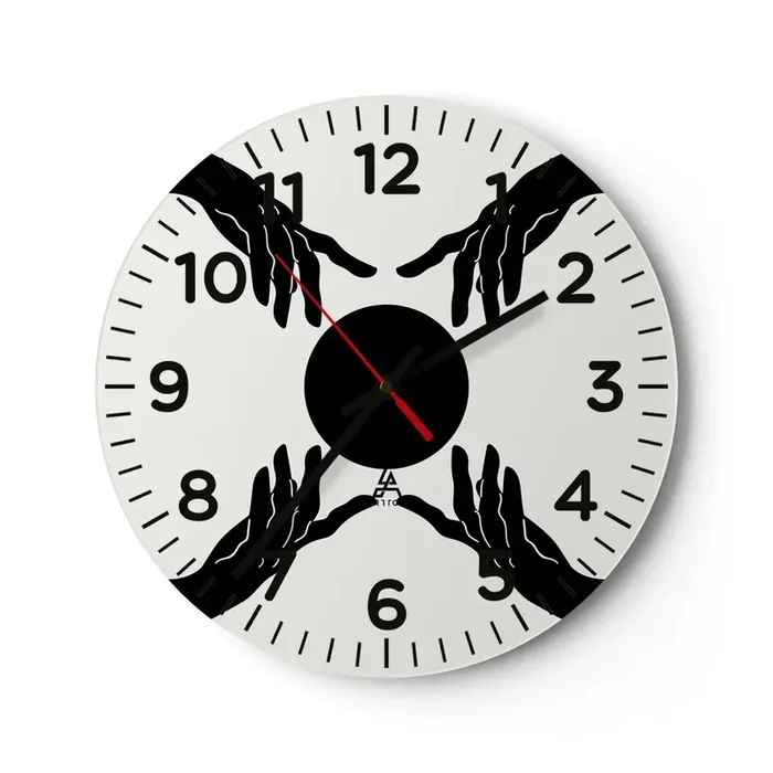 Reloj de pared – Reloj de vidrio – Una señal secreta – 30×30 cm