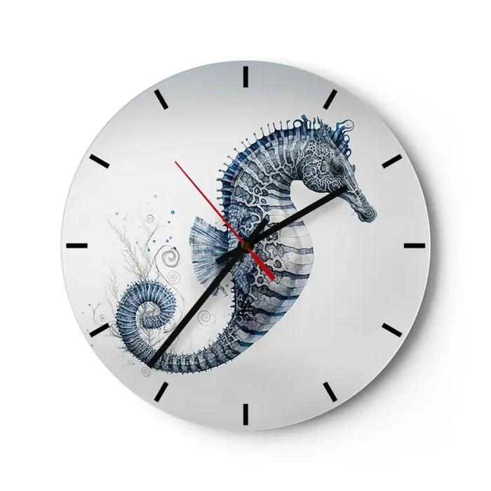 Reloj de pared – Reloj de vidrio – Una sutil broma de la naturaleza – 40×40 cm
