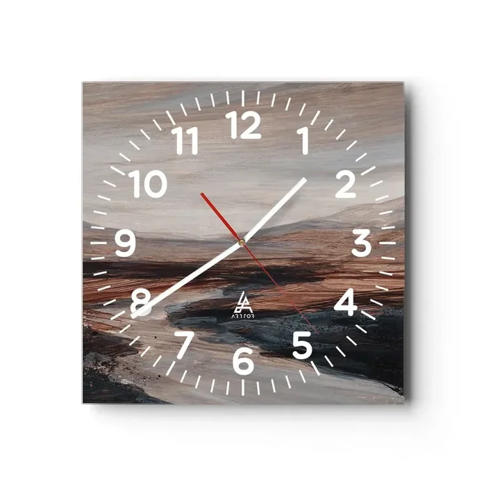 Reloj de pared – Reloj de vidrio – Valle apacible – 40×40 cm