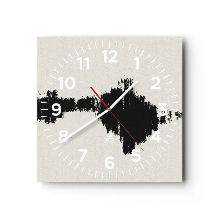 Reloj de pared – Reloj de vidrio – Vibraciones de la imaginación – 40×40 cm
