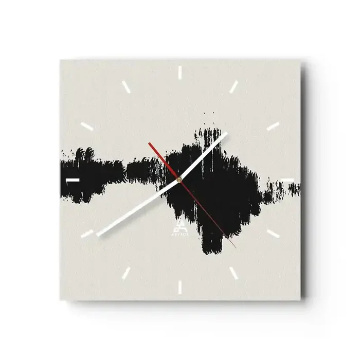 Reloj de pared – Reloj de vidrio – Vibraciones de la imaginación – 40×40 cm