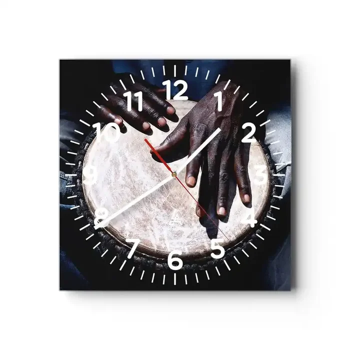Reloj de pared – Reloj de vidrio – Vive a tu ritmo – 40×40 cm
