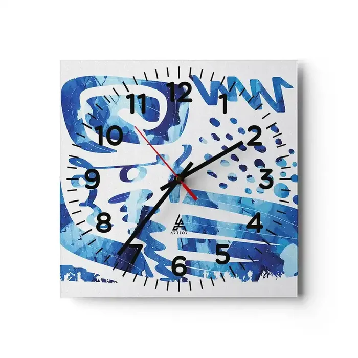 Reloj de pared – Reloj de vidrio – Vuelta a las raíces – 30×30 cm
