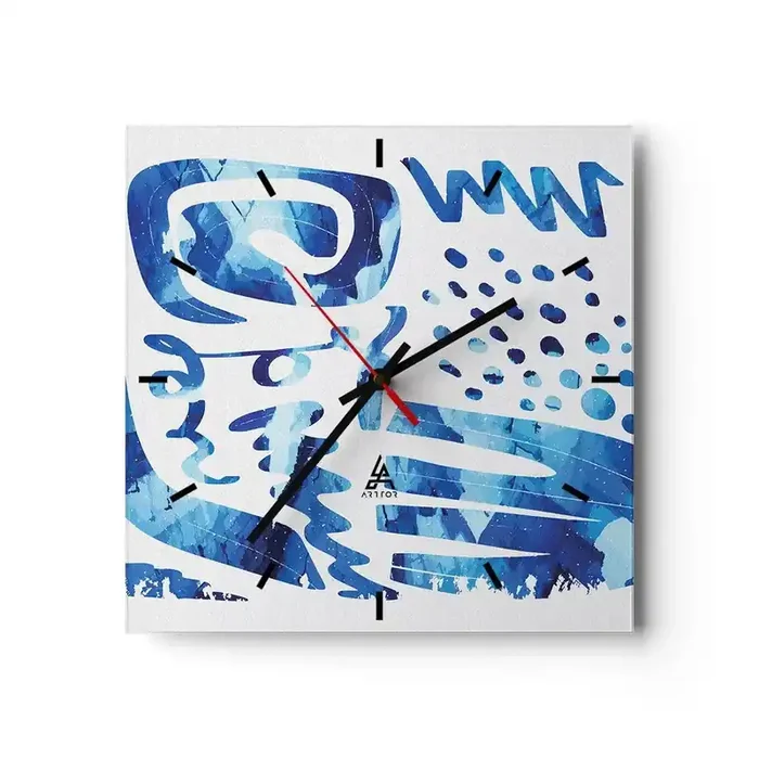 Reloj de pared – Reloj de vidrio – Vuelta a las raíces – 40×40 cm