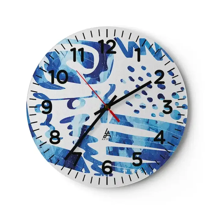 Reloj de pared – Reloj de vidrio – Vuelta a las raíces – 40×40 cm