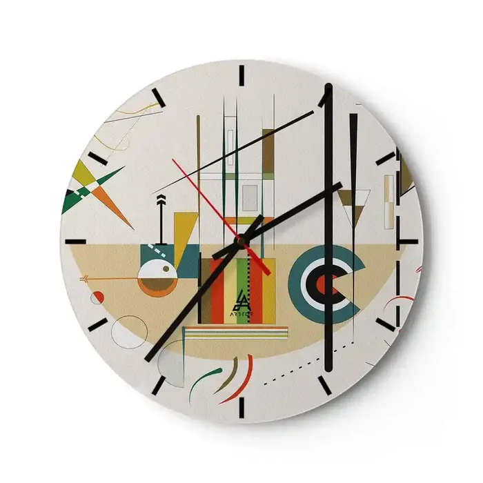 Reloj de pared – Reloj de vidrio – Y el mundo ríe – 40×40 cm