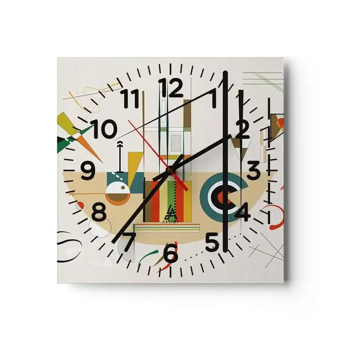 Reloj de pared – Reloj de vidrio – Y el mundo ríe – 40×40 cm