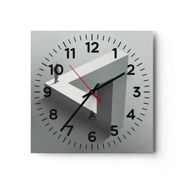 Reloj de pared – Reloj de vidrio – Y, sin embargo, es posible – 40×40 cm
