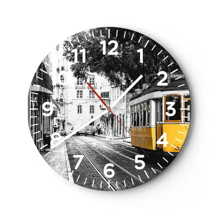 Reloj de pared – Reloj de vidrio – Y un fado de fondo – 30×30 cm