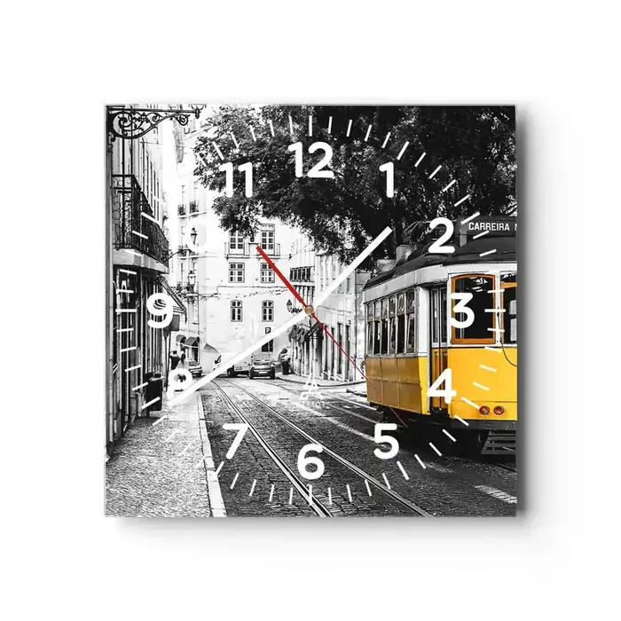 Reloj de pared – Reloj de vidrio – Y un fado de fondo – 40×40 cm
