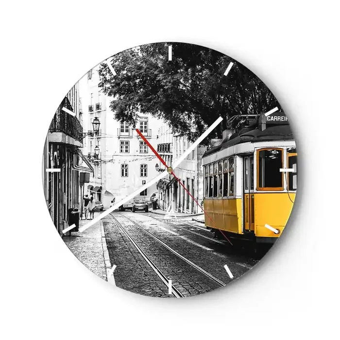 Reloj de pared – Reloj de vidrio – Y un fado de fondo – 40×40 cm