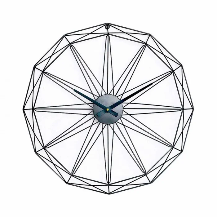 Reloj de Pared Moderno Negro Ø60cm Thinia Home