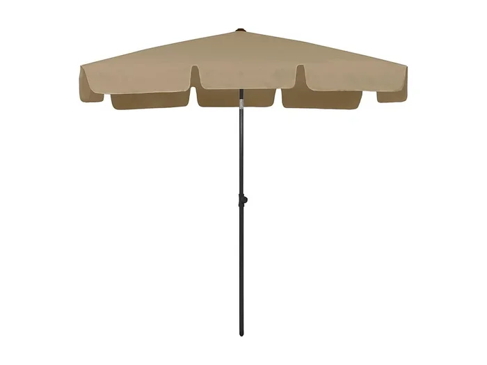 Roxanne Sombrilla de playa gris taupe 200×125 cm