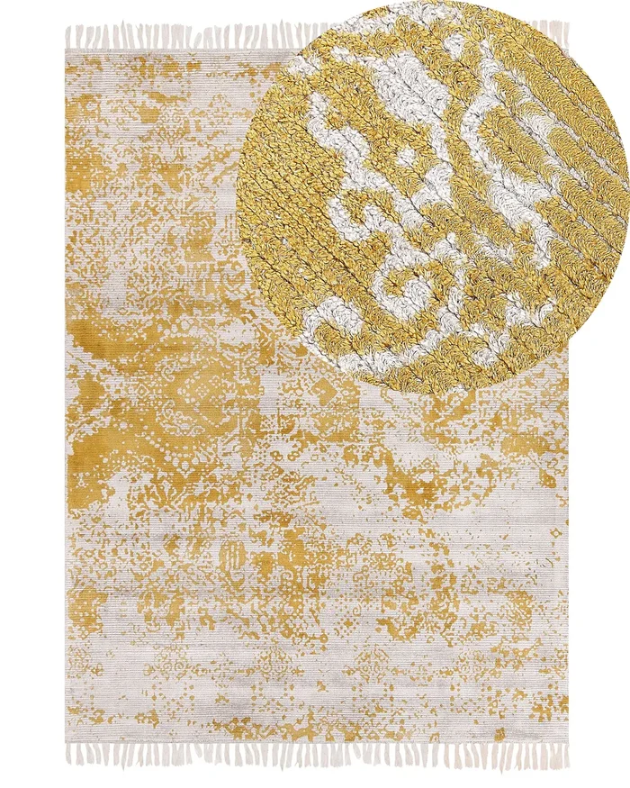 Rug BOYALI Mustard 140 x 200 cm Viscose
