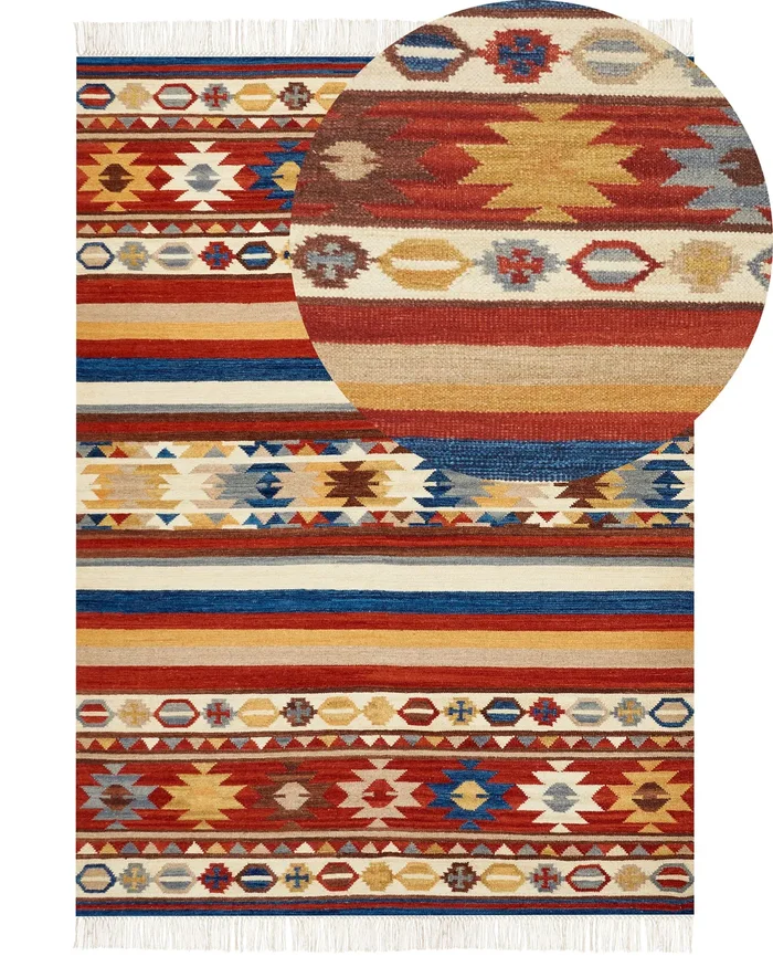 Rug JRARAT Multicolour 200 x 300 cm Wool Kilim