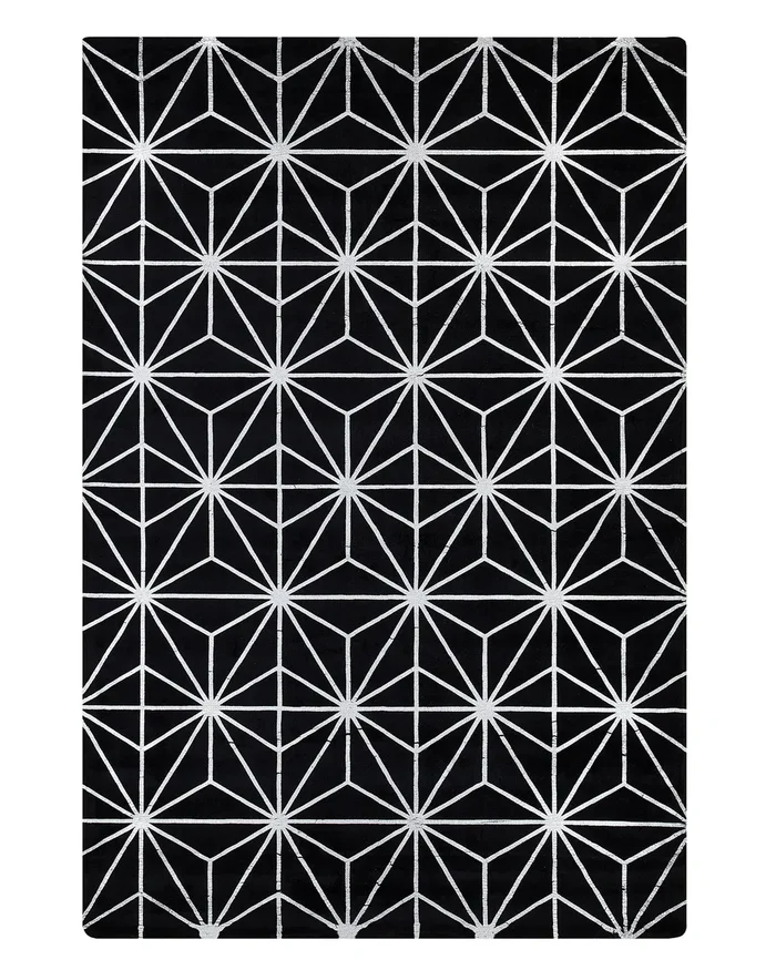 Rug SIBEL Black 140 x 200 cm Viscose