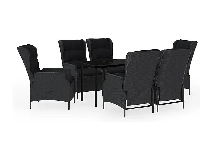Santa Rosa Juego de comedor de jardín 7 piezas gris oscuro