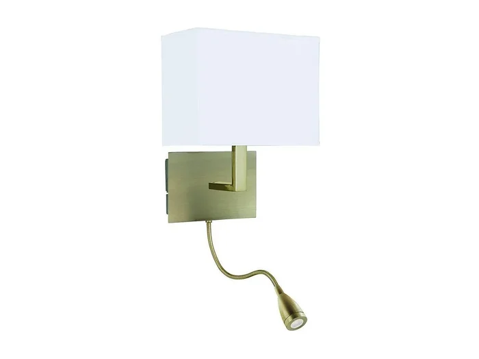 Searchlight 1 ljus flexibel inomhusvgglampa antik mssing, E27