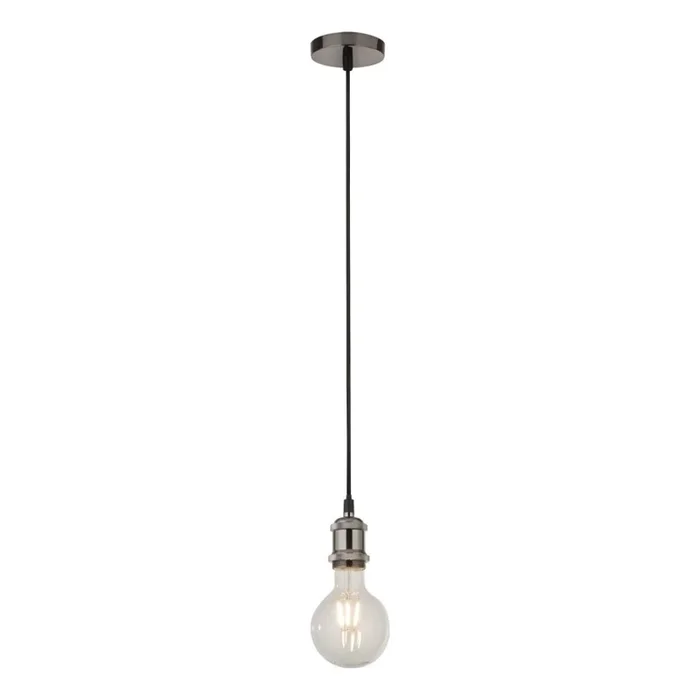 Searchlight – Lámpara colgante con cable SUSPENSION 1xE27/60W/230V plateada
