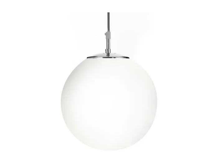 Searchlight Atom 1 Light Globe Takhnge Satin Silver, Opal Glas, E27