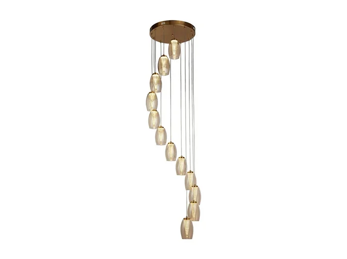 Searchlight Cyclone Colgante 12 Luces Bronce, Copa Champán
