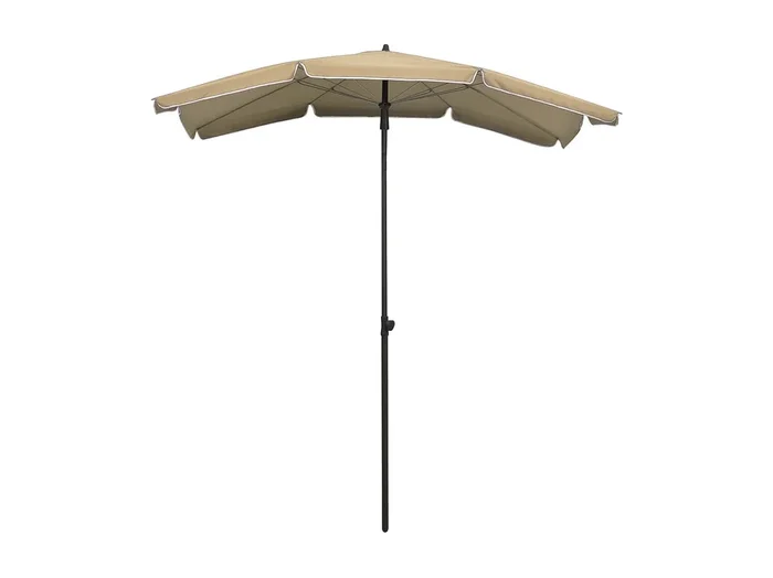Seinäjoki Sombrilla de jardín con palo gris taupe 200×130 cm