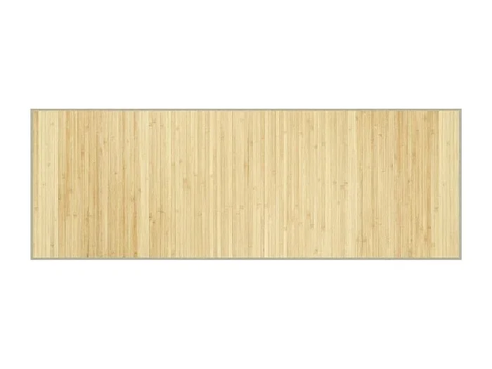 Senad Alfombra rectangular bambú color natural claro 70×200 cm