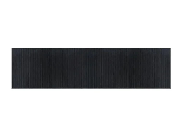 Senad Alfombra rectangular bambú gris 100×400 cm