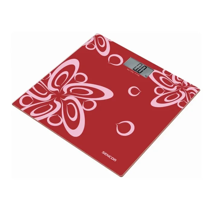 Sencor – Báscula personal digital con pantalla LCD 1xCR2032 rojo