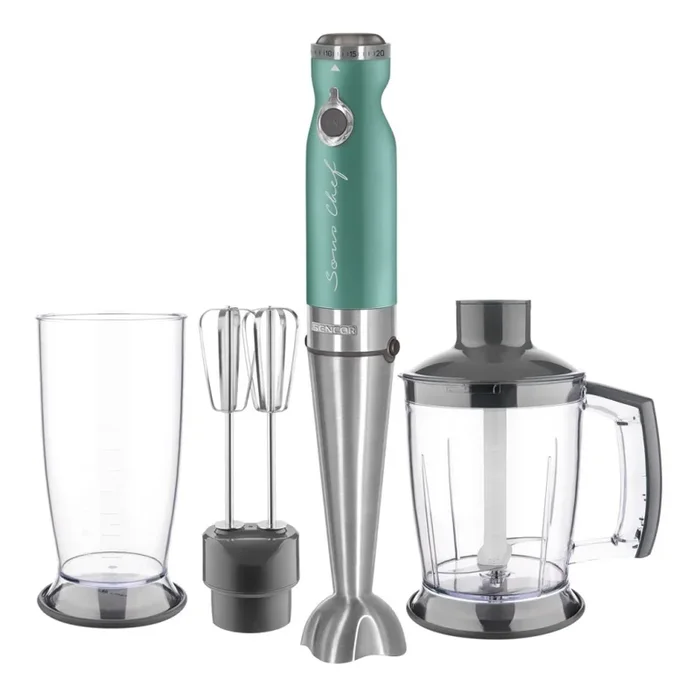 Sencor – Batidora de mano 4en1 1200W/230V acero inoxidable/turquesa