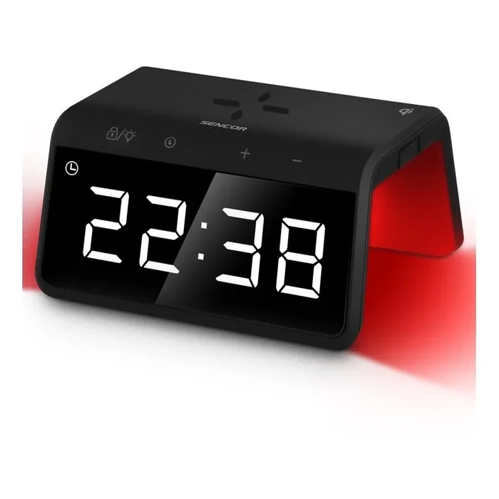 Sencor – LED RGB Reloj despertador con carga inalámbrica 10W/1xCR2032