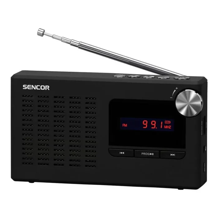 Sencor – Receptor de radio FM PLL portátil 5W 800 mAh 3,7V USB y MicroSD
