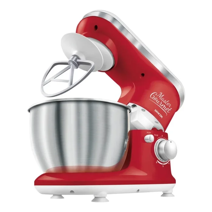 Sencor – Robot de cocina con bol de acero inoxidable 600W/230V rojo