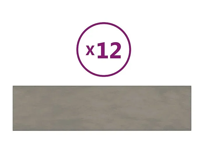 Senne Paneles de pared 12 uds terciopelo gris claro 60×15 cm 1,08 m²