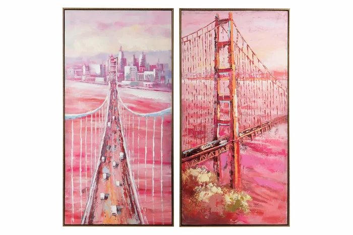 Set 2 Cuadros Puente Brooklyng 52×4,5×102 Cm