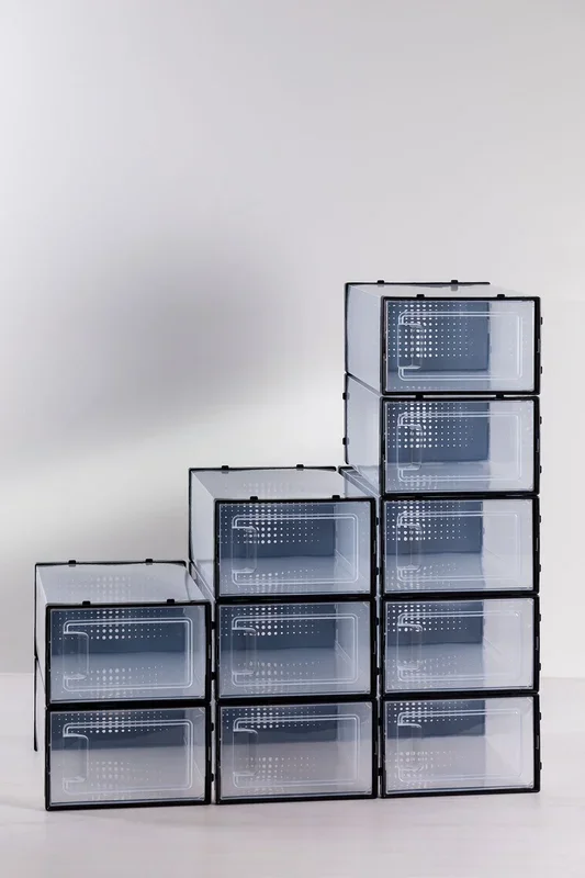 Set de 10 Cajas para Zapatos Koffind Negro – SKLUM
