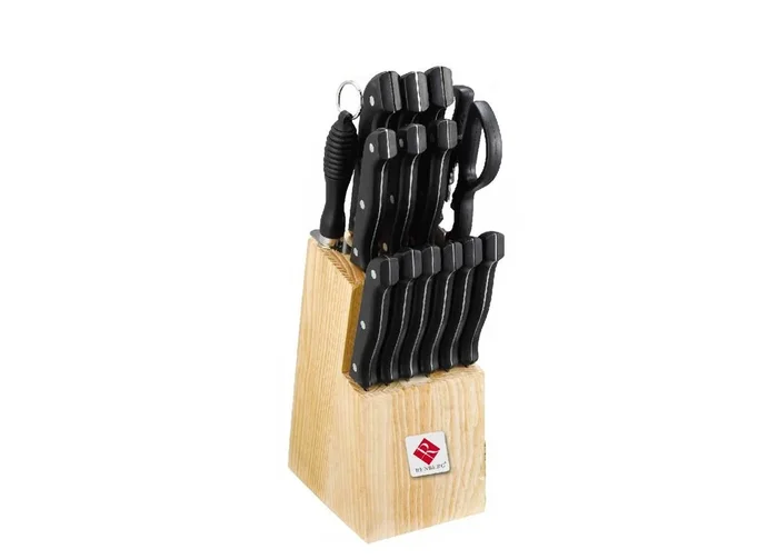 Set de 15 cuchillos y tacoma madera