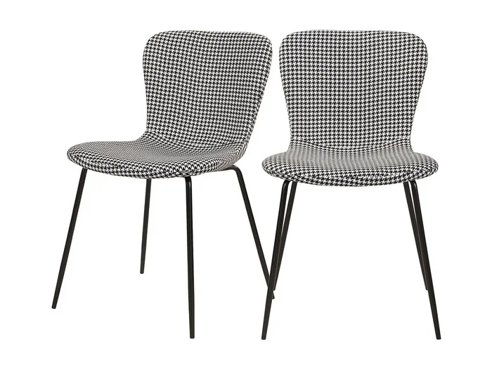 Set de 2 sillas de pata de gallo con patas de metal – Koko