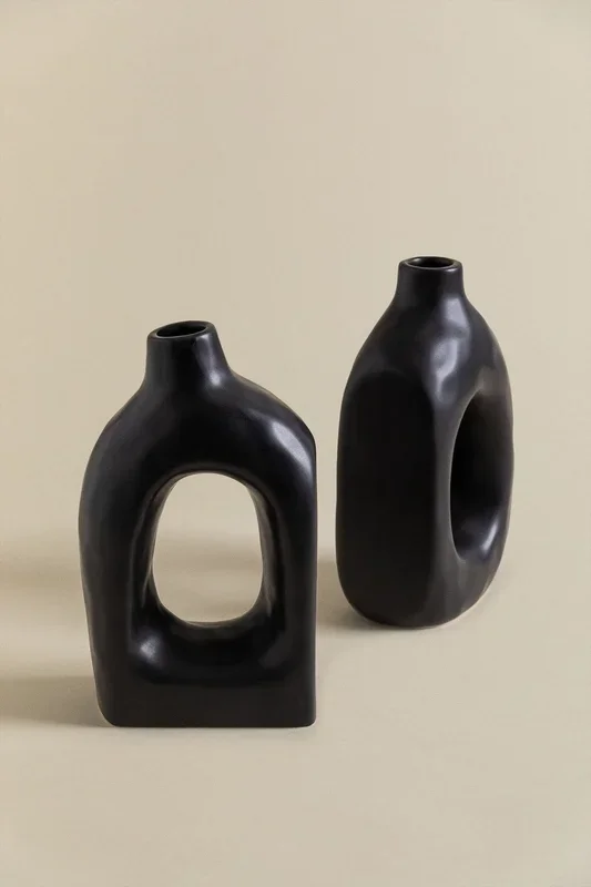 Set de 2 Sujetalibros en Cerámica Offred Negro – SKLUM