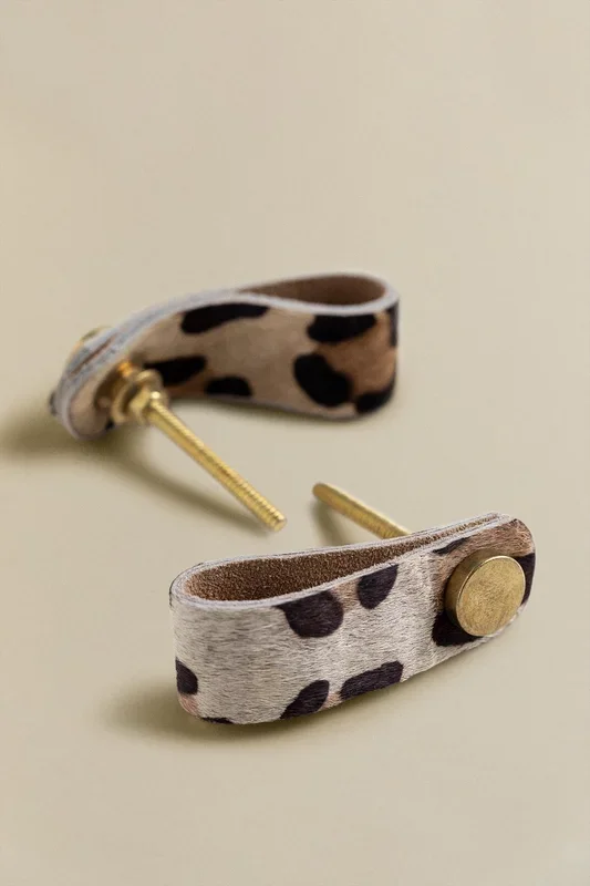 Set de 2 Tiradores en Piel Solok Style Leopard Print – SKLUM