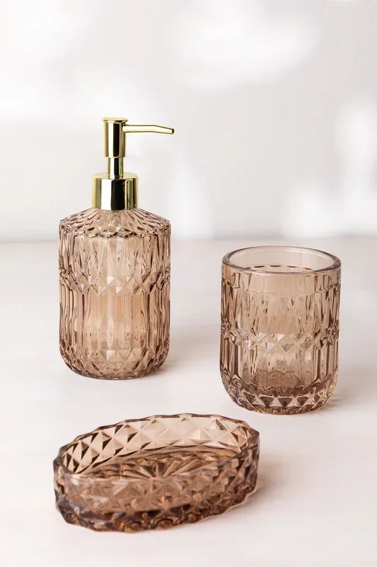 Set de Baño en Vidrio Ovie Rosa – SKLUM