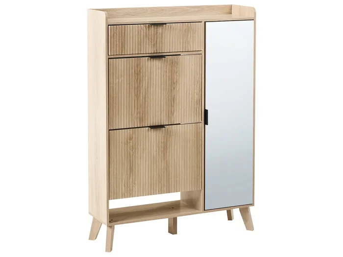Shoe Storage Cabinet MOONIE Light Brown
