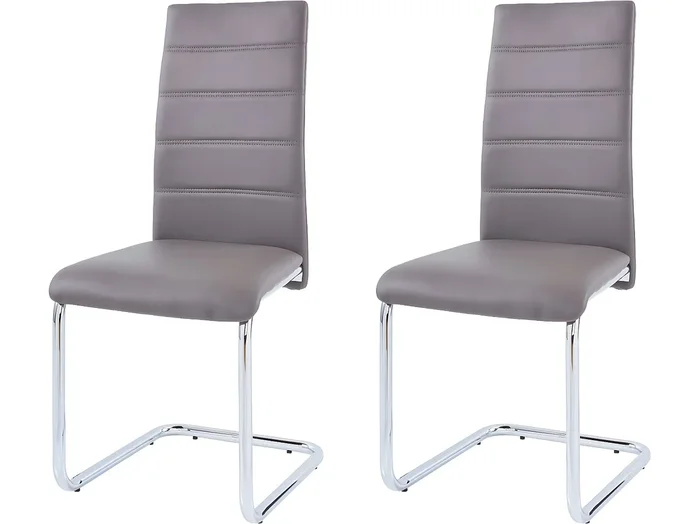 Silla 2 PK Cappucino Cromo