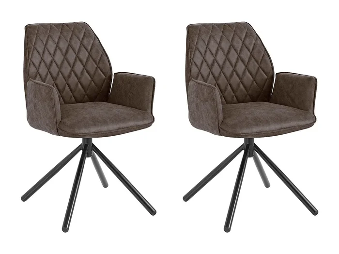 Silla 2 PK Marrón Oscuro