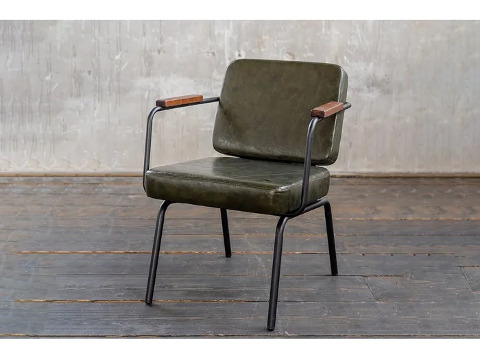 Silla – Verde cuero sintético – VISU